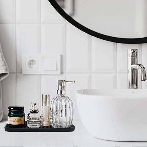 Miniatura 6 de Silicone Organizer Tray, Soap and Sponge Holder for Kitchen Sink, Bathroom - Storage Tray for Dish Brush, Soap Dispenser, Dishwashing Accessories- 2