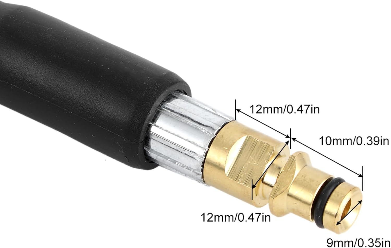 High Pressure Washer Clean Hose, Brass Power Washer Hose with pichancha, Water Cleaning Rubber Pipe for K2 K3 K4 K5 40, 5800Psi Easy to Use (8 meters)