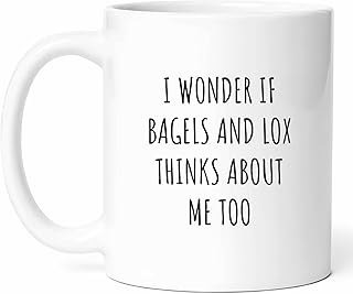 Funny Bagels And Lox Mug - Breakfast Coffee Cup - Food Lover Funny Gift From - Tea Mugs - Morning Feast Cups - 11 Oz Ceramic Gifts For Bagel Enthusiasts, Birthday, Him, Her, Christmas, Brunch