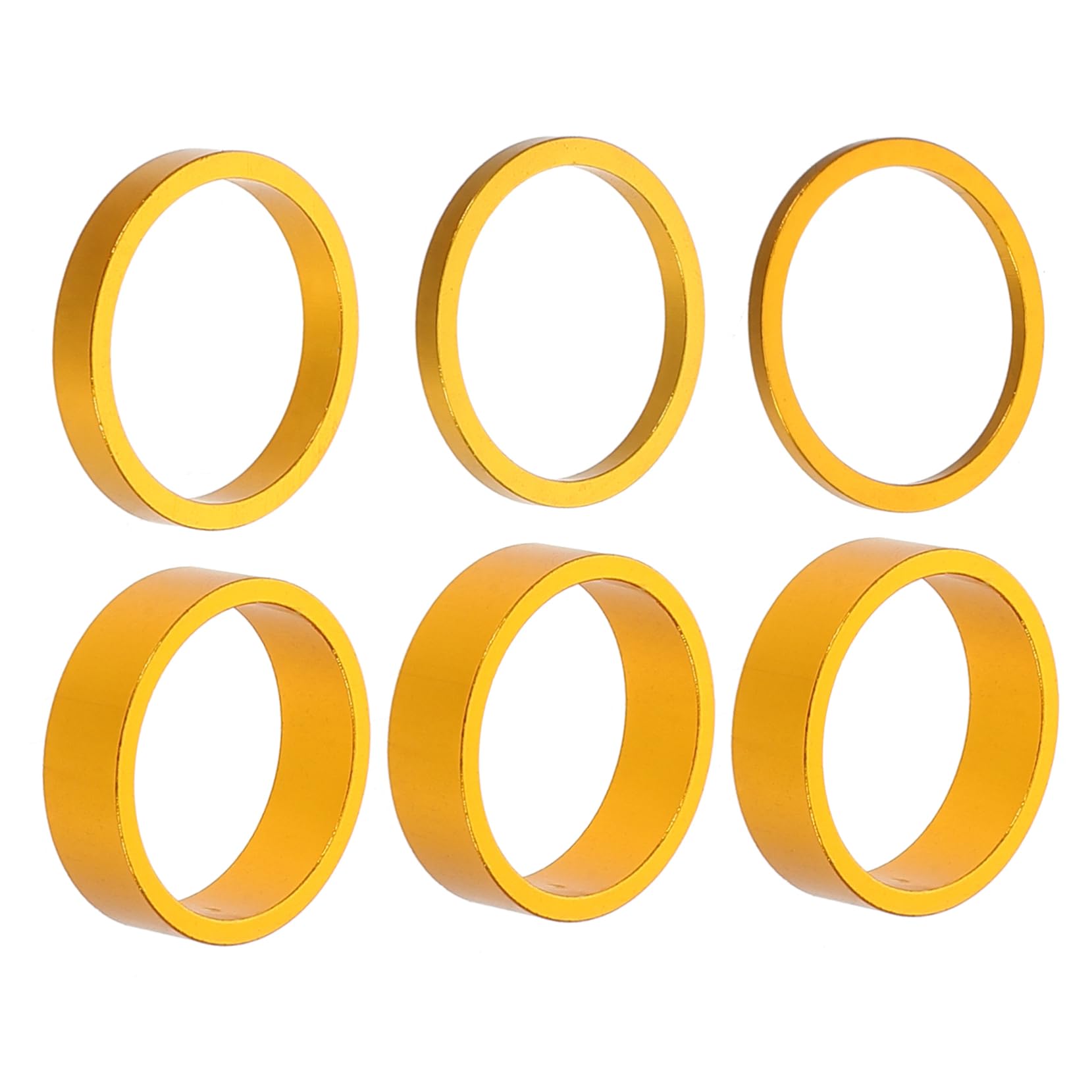 Mipcase 6pcs 10/5/3/2mm Bicycle Fork Spacers Cycling Stem Spacer Headset Spacer Set Bike Fork Stem Washer for Achieving Handlebar Height