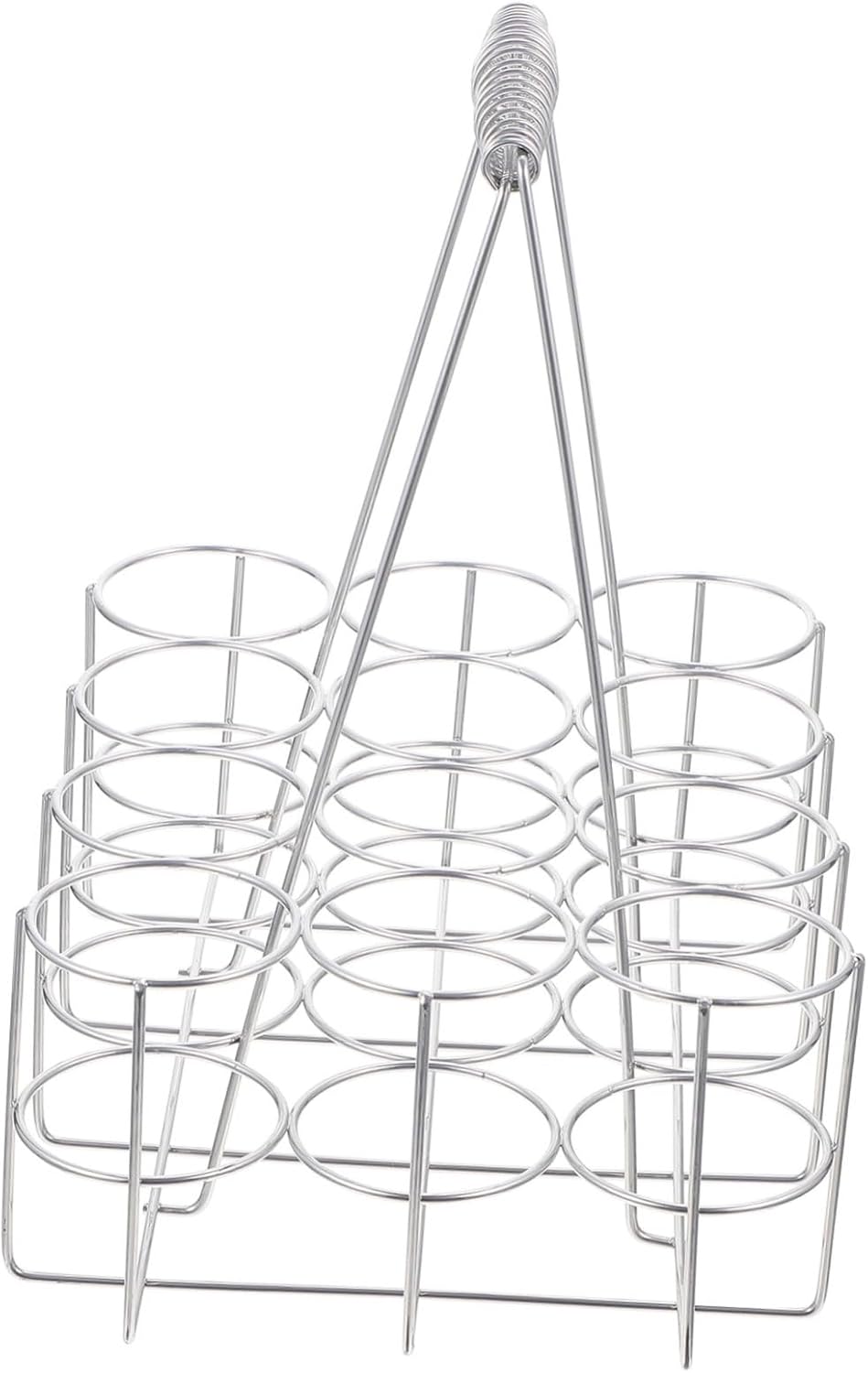 Alipis 1pc Beer Rack Beer Holder Carrier Portable Bottle Handheld Basket Carbonated Beverage Holder Drinks Crate Holder Silver Iron