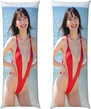 Yui Aragaki Body Pillow Cover, Life Size Cushion Cover, Double-Sided Print, Pillow Cover, Cute, Home Decor, Long Pillow, Bedding, Four Seasons, 53.2 x 20.1 inches 137 x 51 cm