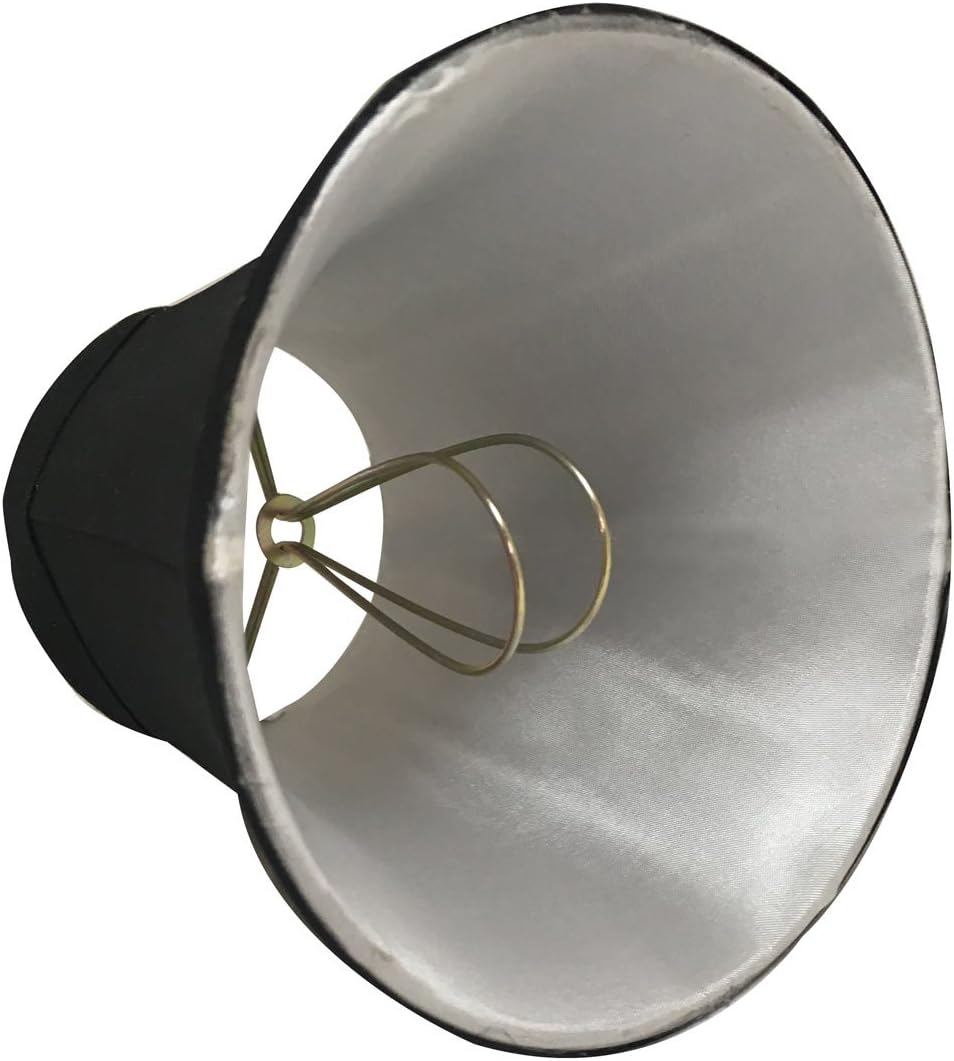 Royal Designs, Inc. CSO-1024-5BLK/WH-6 Softback Bell Chandelier Shade, 3 x 5 x 4.5, Black, 6-Pack