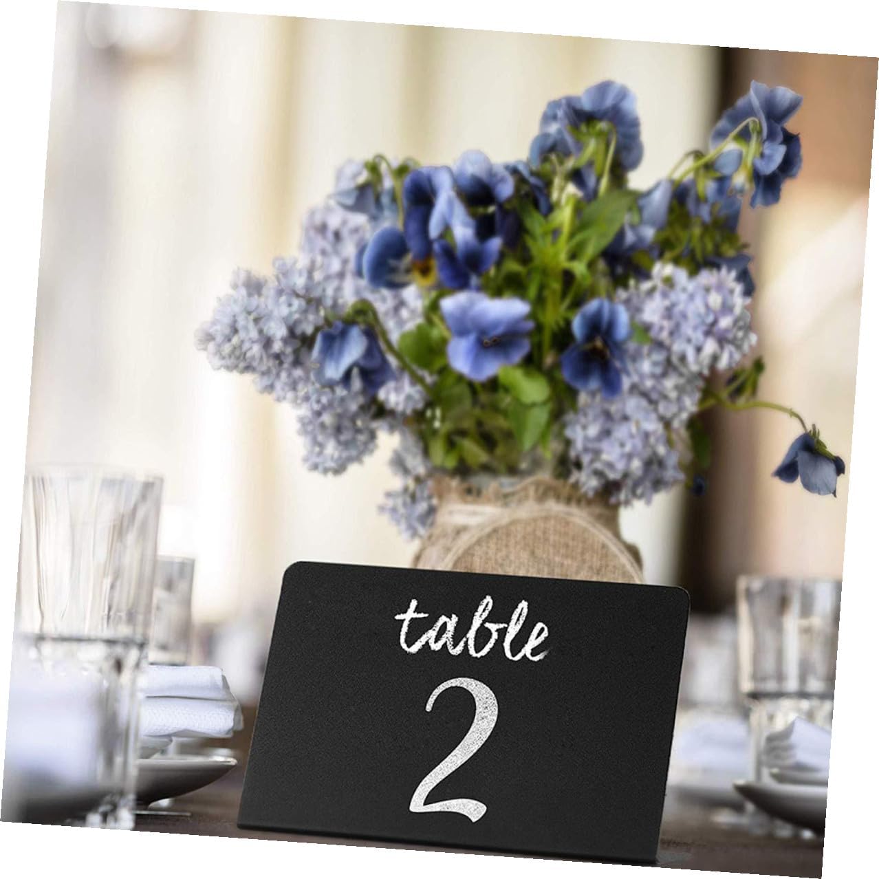 PRETYZOOM Acrylic Message Blackboards Small Desktop Chalkboard Signs with Pen, 12pcs Black Wedding Party Decorations for Home Office Memo Display