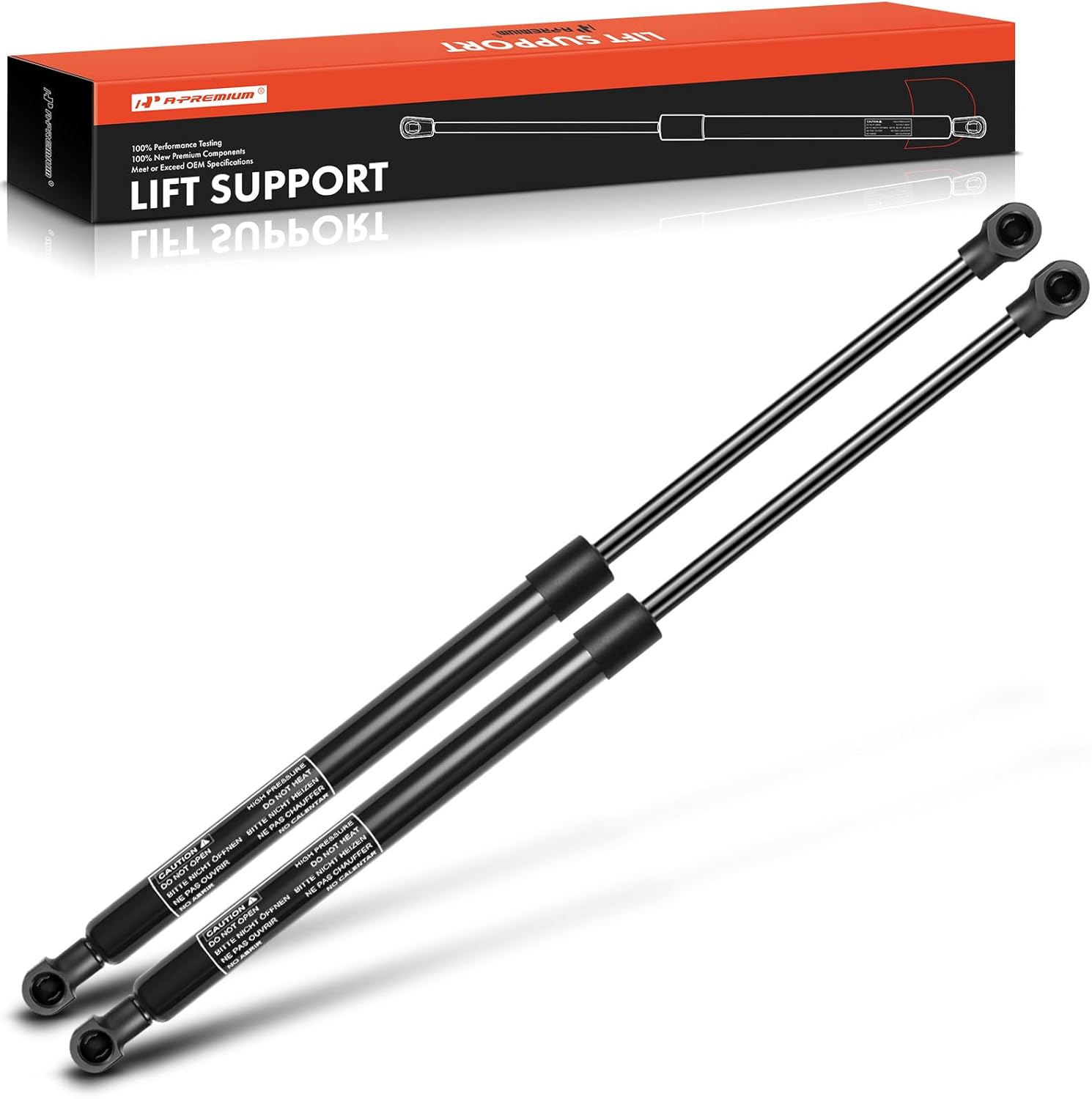 A-Premium Front Hood Lift Supports Shock Struts Compatible with BMW Models - 2006-2012 3 Series: 325i 325xi 328i 328xi 330i 330xi 335d 335i xDrive E90 E91 E92 E93 - Replace# 51237060550(2PC Set)