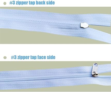 JOSDIOX Zipper by The Yard #3 White Sewing 10 Yard Long Zippers in Continuous,Nylon Coil with 20pcs Zipper Sliders/Pull and 30pcs Stops for Upholstery Sewing