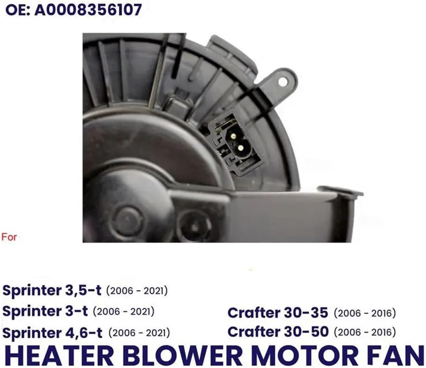 ヒーターブロワーファンモーター ベンツ スプリンター W906 2006-2018 エアコン付き