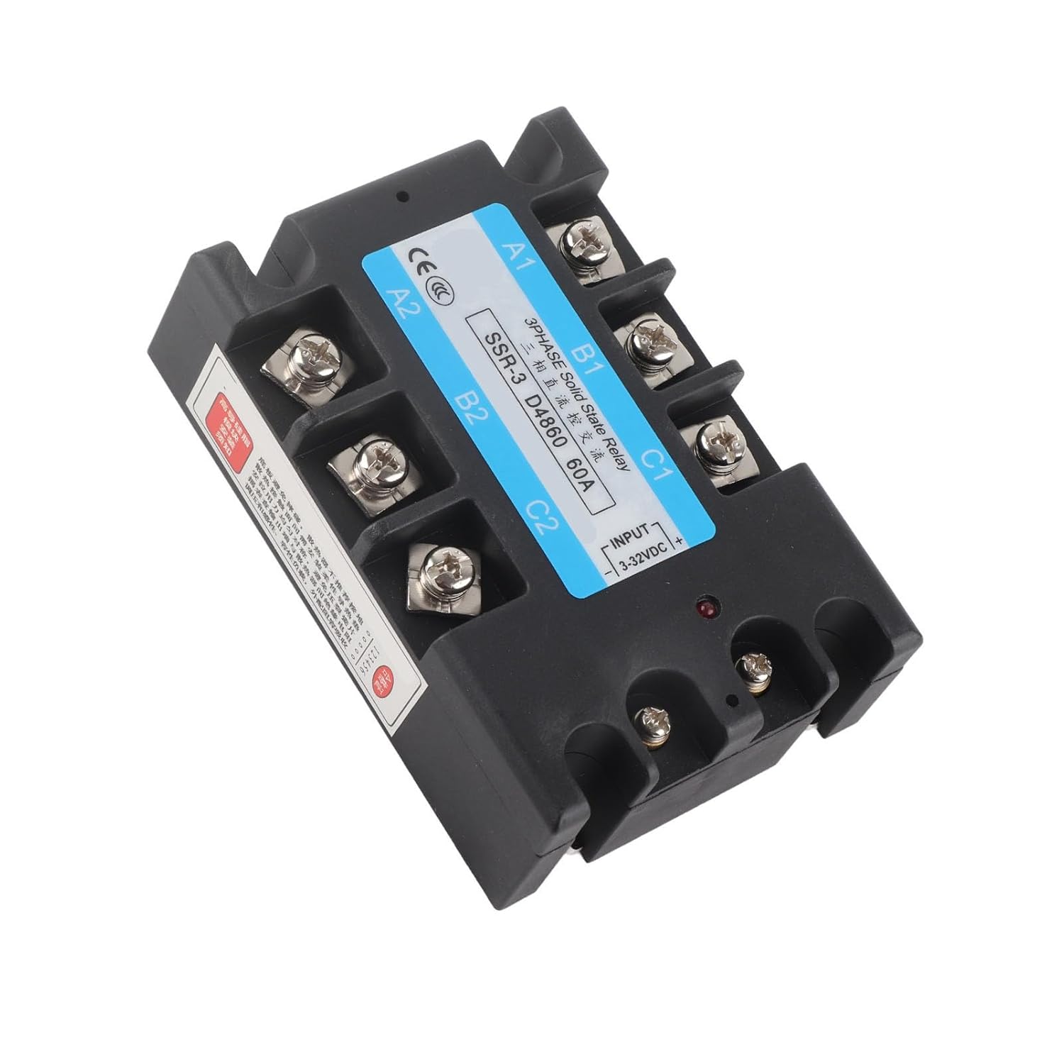 3 Phase Solid State Relay SSR 3 D4860 60A DC to AC 480V Distribution Control Equipment