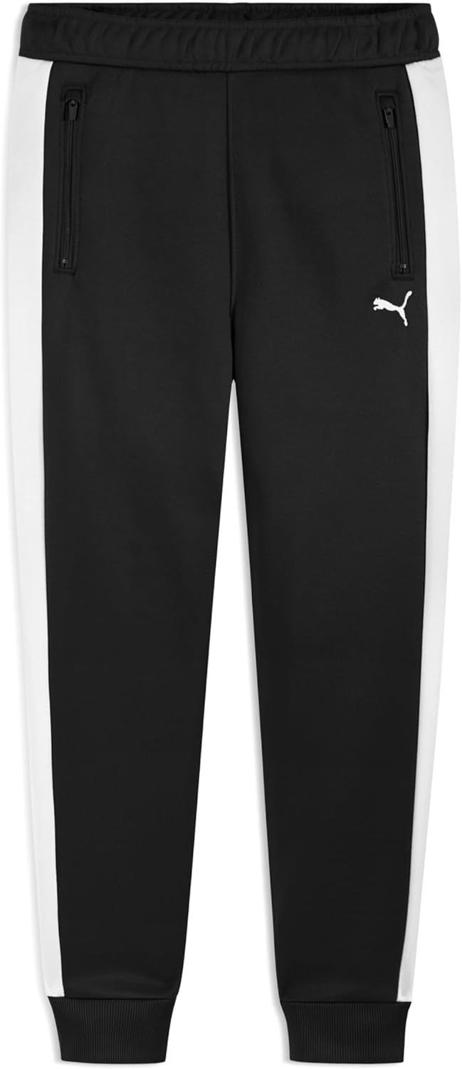 Puma Boys T7 Foundations Classic Track Jogger, Pull on Pant, Drawcord Closure