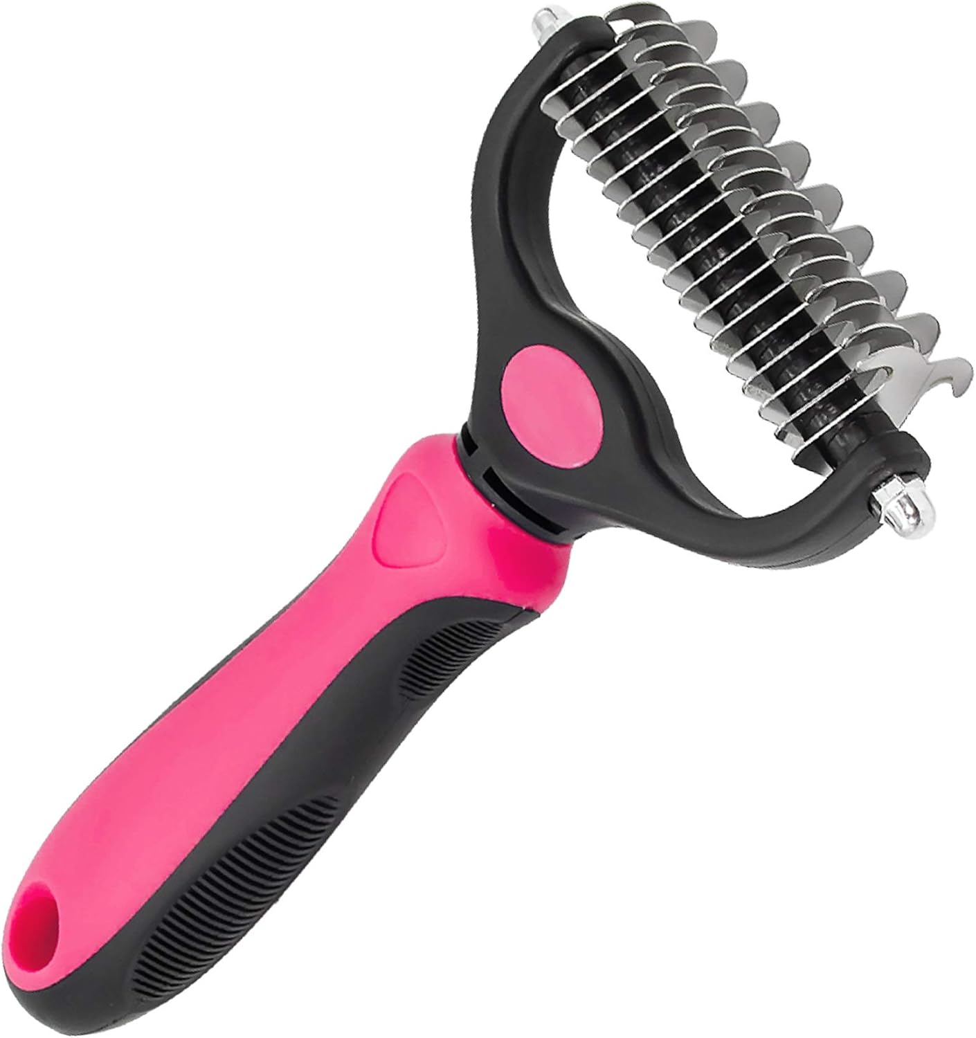 ldcx Massage Gloves Pet Grooming Tool Dematting Comb/Grooming Glove Set, 2 Sided Undercoat Grooming Rake Gentle De-Shedding Brush for…