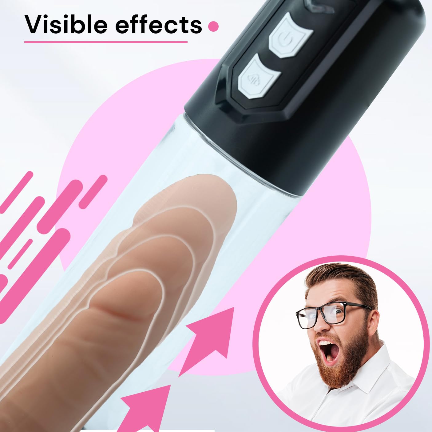 Bomba de pene eléctrica de 27 cm x 6 cm, masturbador masculino, ABS transparente, bombas para agrandar el pene con alta potencia de succión, bomba de pene para hombres, aspiradora de pene FOPS P09