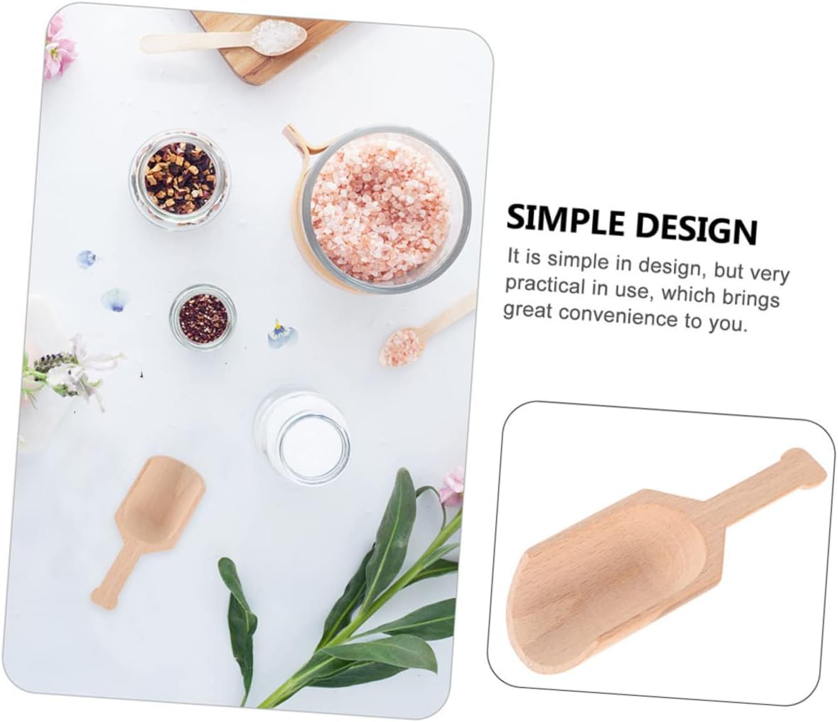 SOLUSTRE 9pcs Tea Scoops Ergonomic Bath Salt Spoons for Easy Measurement Multi-function Kitchen Utensils for Seasoning Material