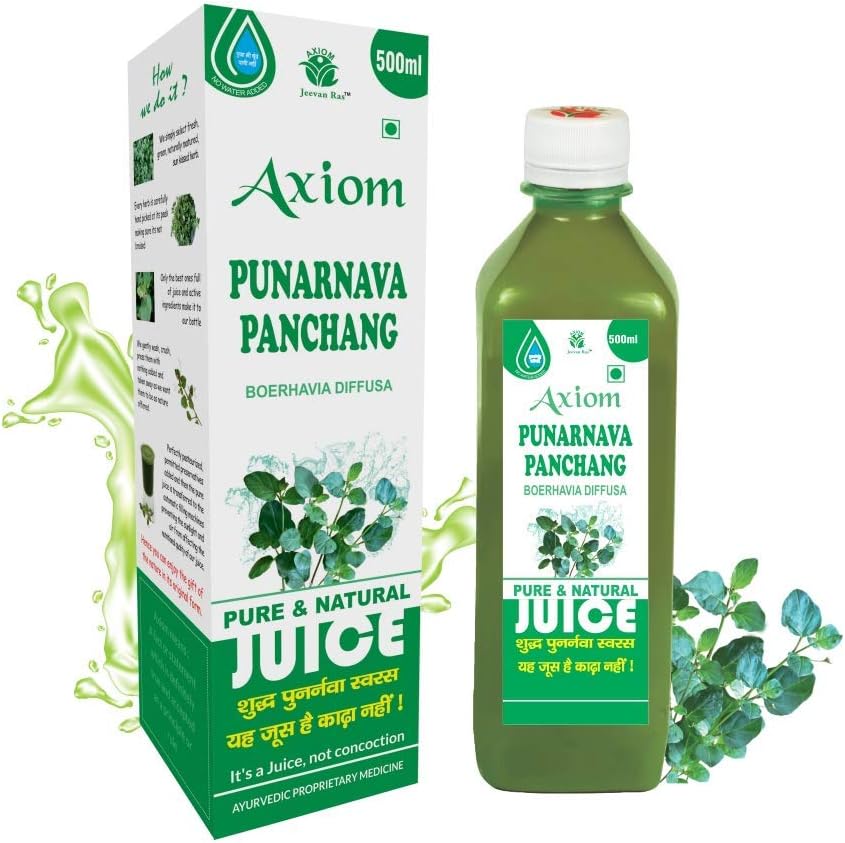 Jeevanras Punernava Panchang Juice - 500mL | Herbal Juice for Immunity, Inflammation, Digestion, and Respiratory Health | Natural Juice | Enriched with Ayurvedic Herbs
