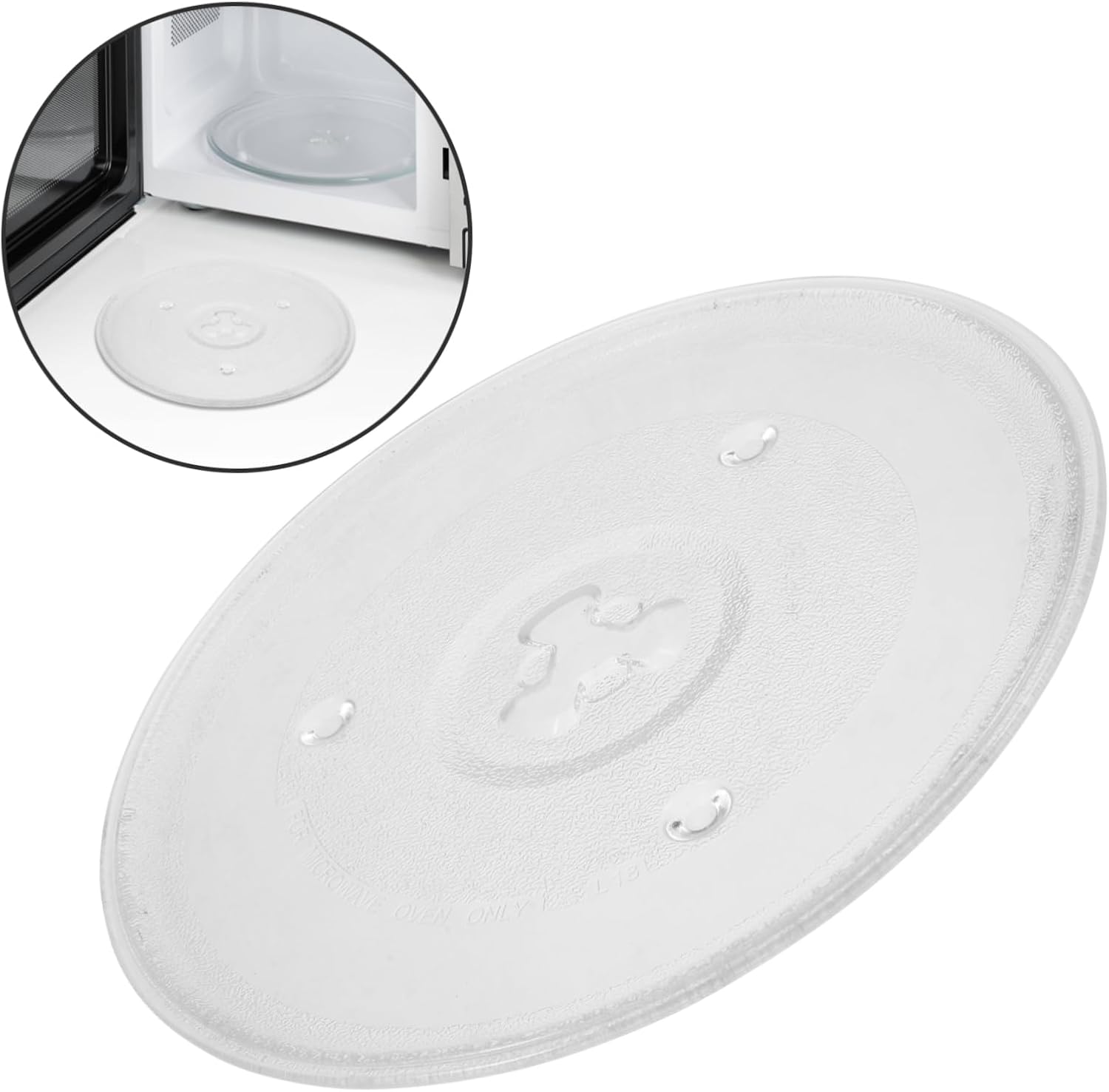 LIFKOME Microwave Glass Turntable Replacement Plate Shaped Base for Efficient Cooking Easy to Clean Microwave Oven Accessory