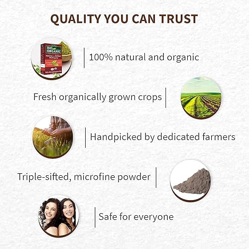 Miniatura 49 de Indus Valley Bio - Tinte natural orgánico para el cabello de henna para mujeres, rubio, 3.53 onzas, cobertura de cabello 100% gris y tinte