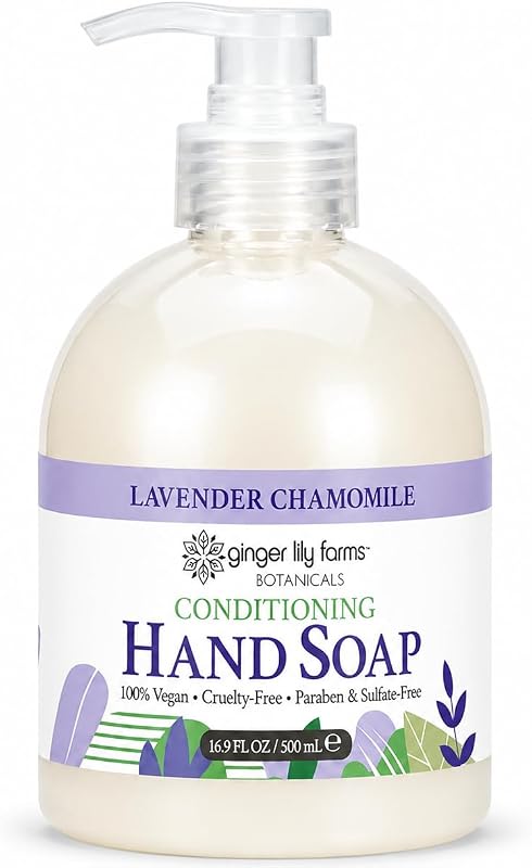 Sabonete líquido para as mãos Ginger Lily Farms Lavender Chamomile, 500 mL