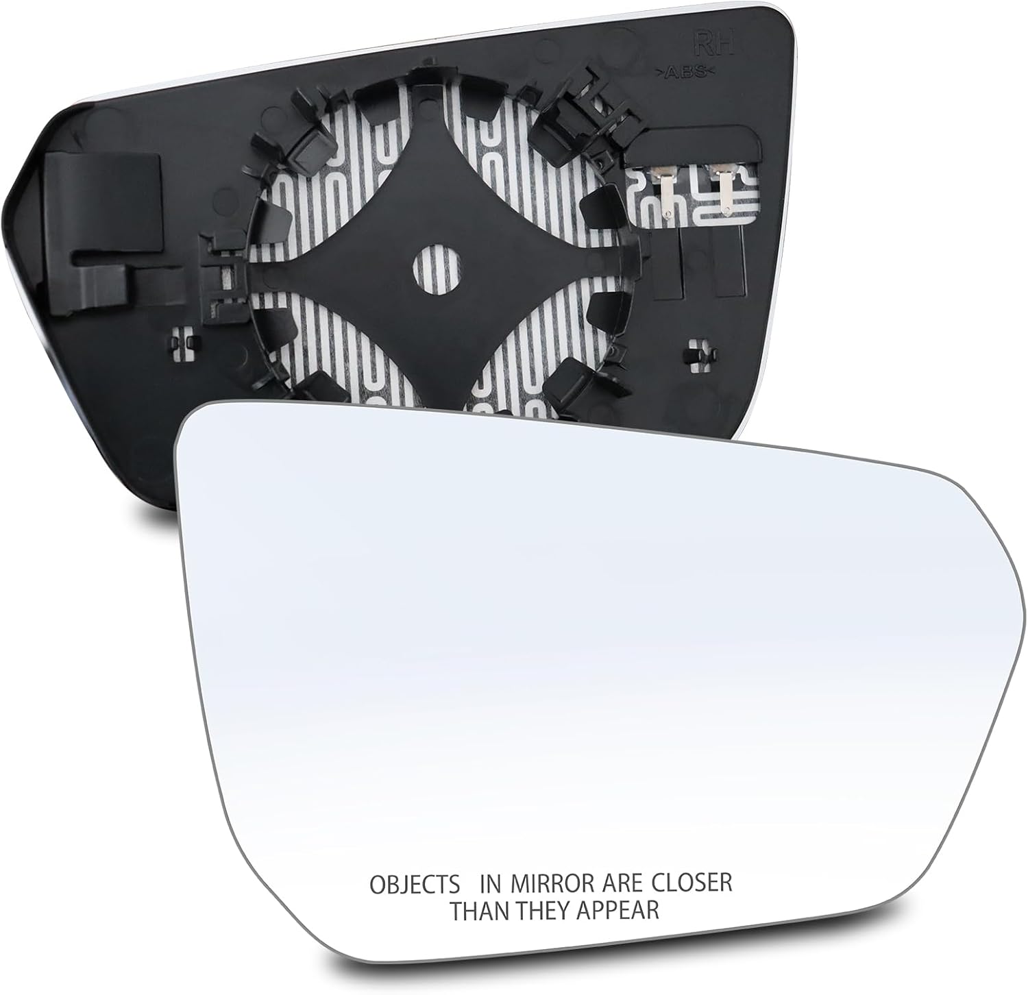 Driver Left Side Mirror Glass - Compatible with Chevy & GMC Vehicles - Equinox 2018-2024, Terrain 2018-2024, with Heated, w/o Auto Dimming, Replace# 23406425