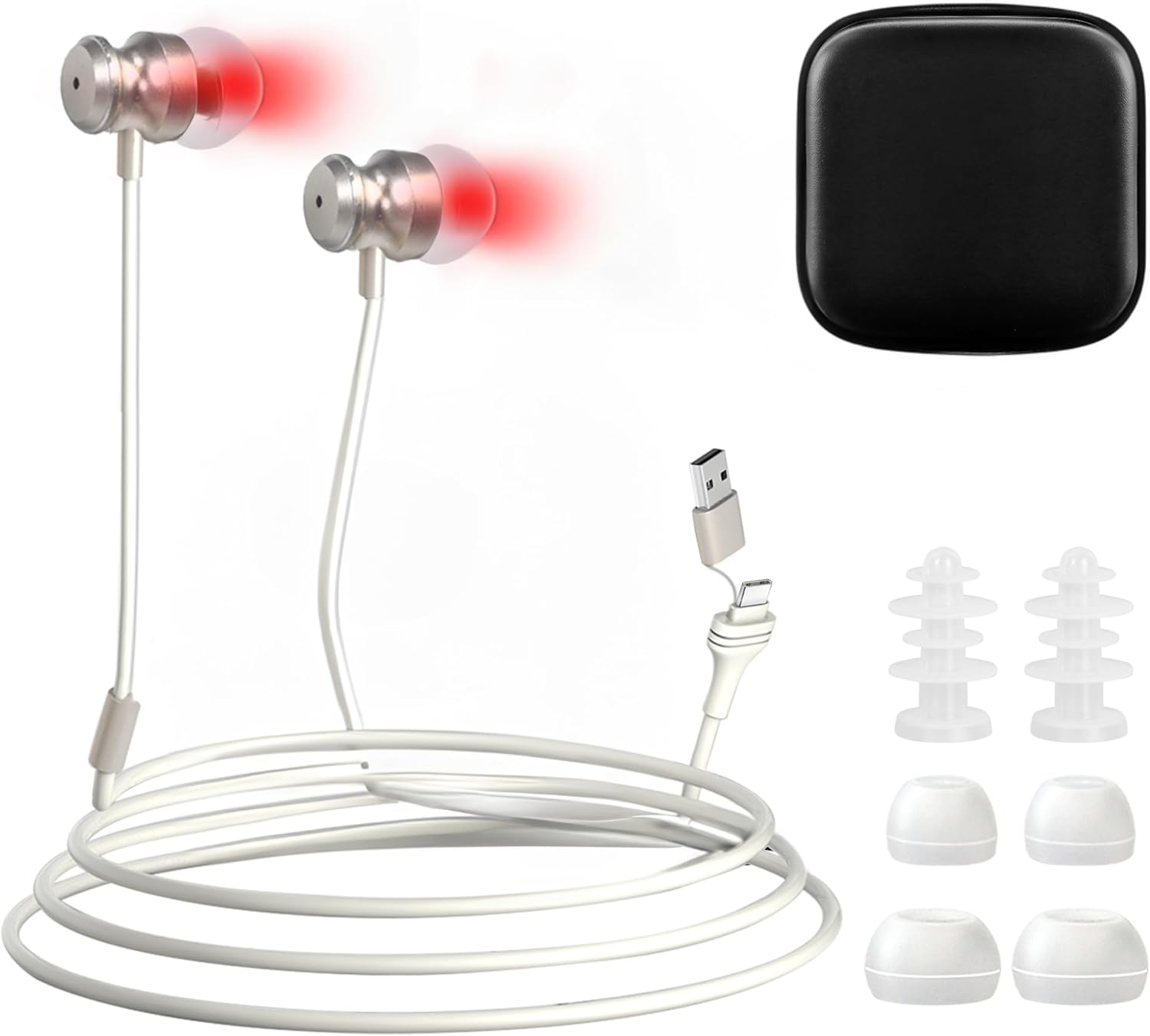 2026 Upgraded 2-in-1 Red Light Device for Ears & Nose – 650nm LED, Wearable Hands-Free Neck Design, Lightweight & Comfortable for Daily Ear & Nasal Relaxation