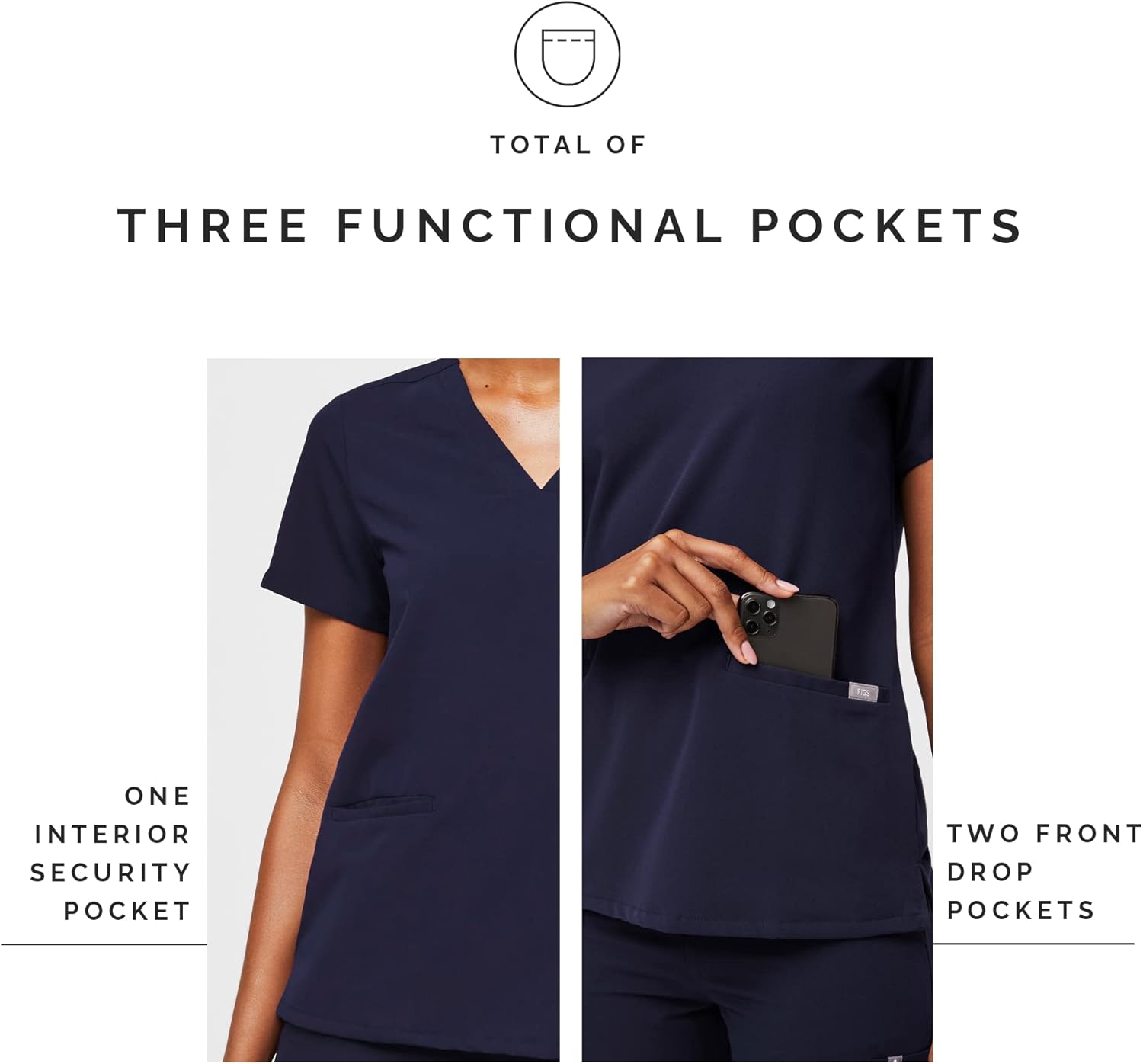 FIGS Casma Scrub Top for Women — Classic Fit, 3 Pockets, Four-Way Stretch, Anti-Wrinkle - Image 7