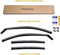 Vista 59 de Visera de ventana para Chevy Silverado 1500/GMC Sierra 1500/Avalanche/Suburban Crew Cab 2007-2013, protectores de lluvia, deflector de ventilación