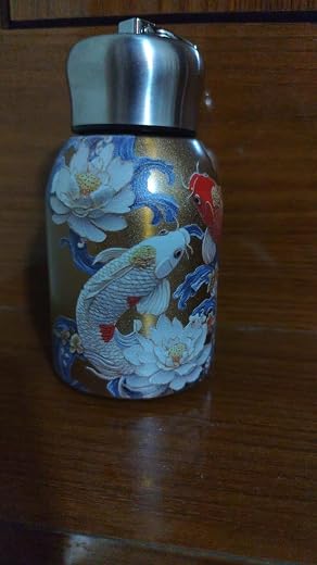 Mini Stainless Steel Thermal Bottle 300ML Imperial Green Peacock Printed – Vacuum Insulated Double Wall Flask, Hot &amp; Cold ...
