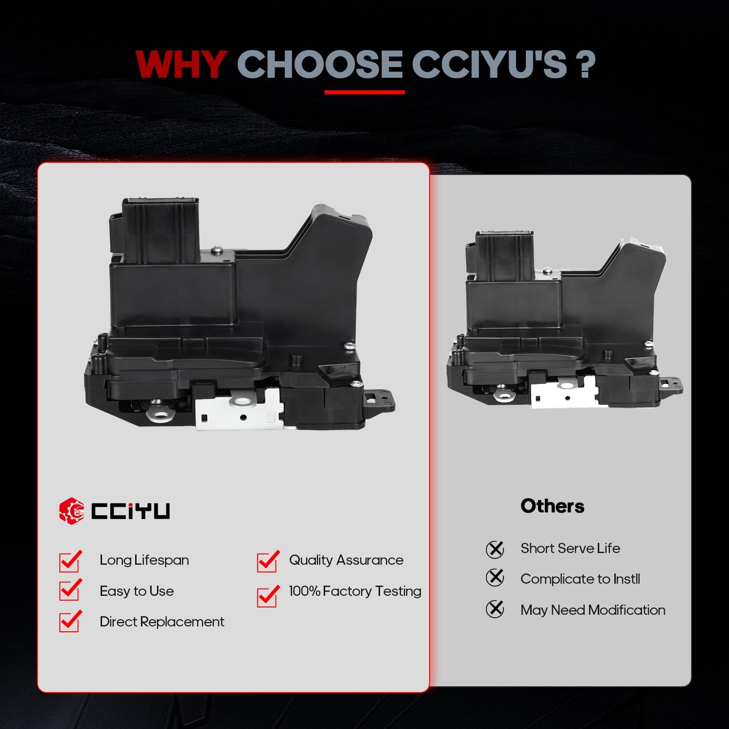 cciyu Front Left Driver Side Door Latch Lock Actuator Compatible for 2005 2006 2007 for Ford Escape,05-07 for Mercury Mariner Door Lock Actuators Replaces 937-644