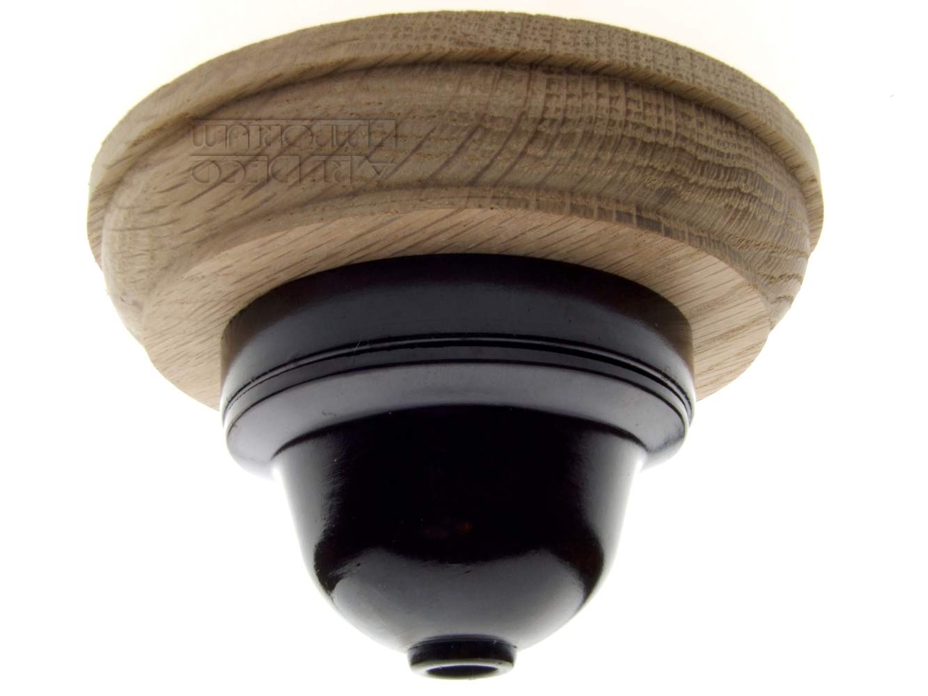 2 Pack Solid Natural Oak Ogee Profile Round Mount for Period Vintage and Bakelite Ceiling Roses, Ceiling Rose Mount - Image 3