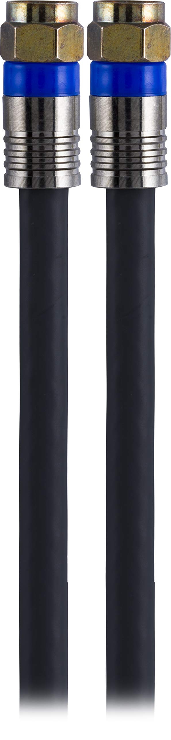 GE RG6 Coaxial Cable, 50 ft. F-Type Connectors, Quad Shielded Coax Cable, 3 GHz Digital, in-Wall Rated, Ideal for TV Antenna, DVR, VCR, Satellite, Cable Box, Home Theater, Black, 33532 by GE - Image 7