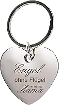 geschenke-fabrik.de Schlüsselanhänger - Herz mit Gravur »Engel ohne Flügel, nennt man Mama« - Geschenk für Mamas zum Muttertag oder zu Weihnachten