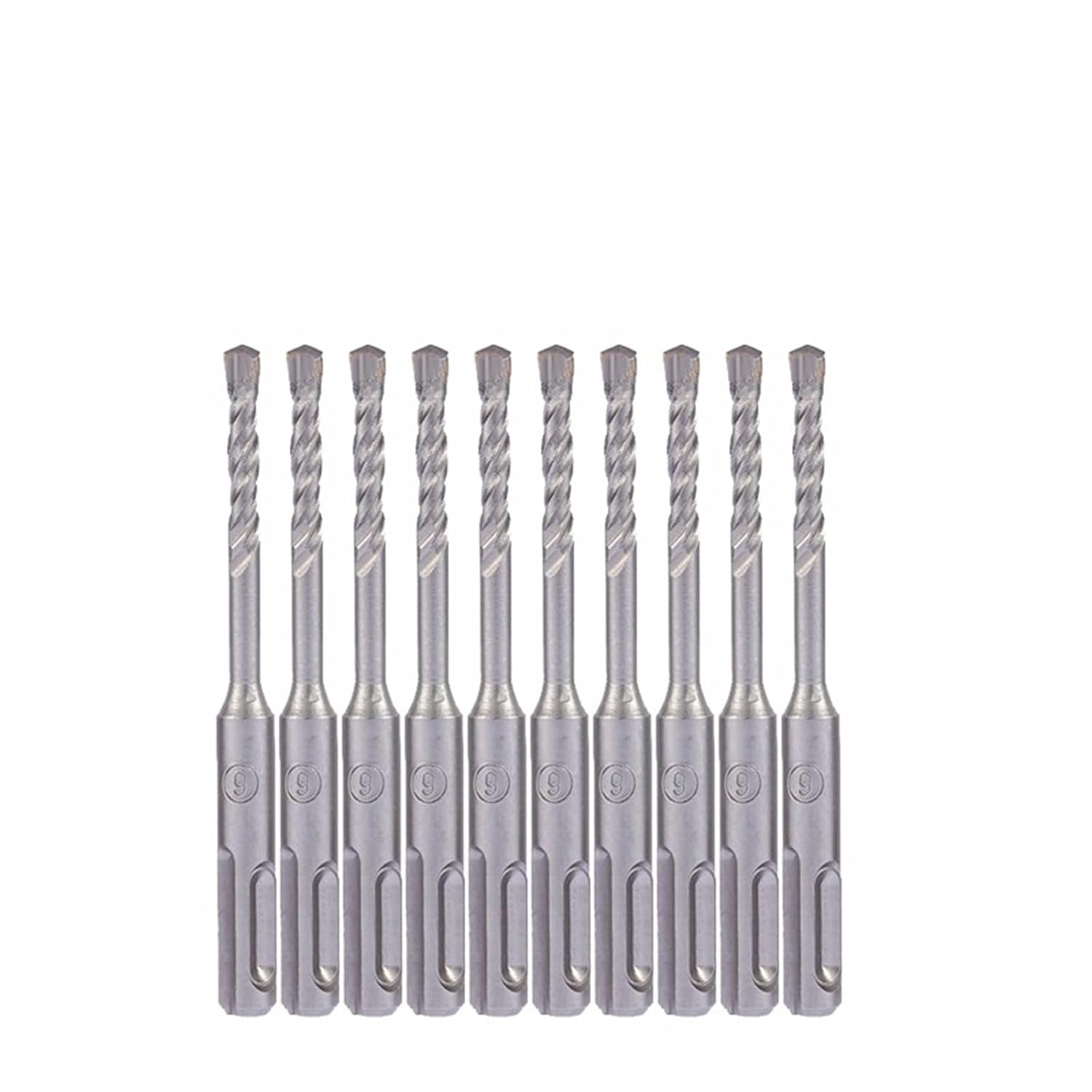 10Pcs 4 5 5.5 6 6.5mm Hammer Drill Bits Set 110mm Concrete Wall Brick Block Masonry Hole Saw Drilling 014(7x110mm 10pcs)