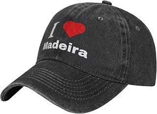 I Love Madeira Baseball Cap for Men Women Hats Cotton Vintage Low Profile Golf Dad Hat