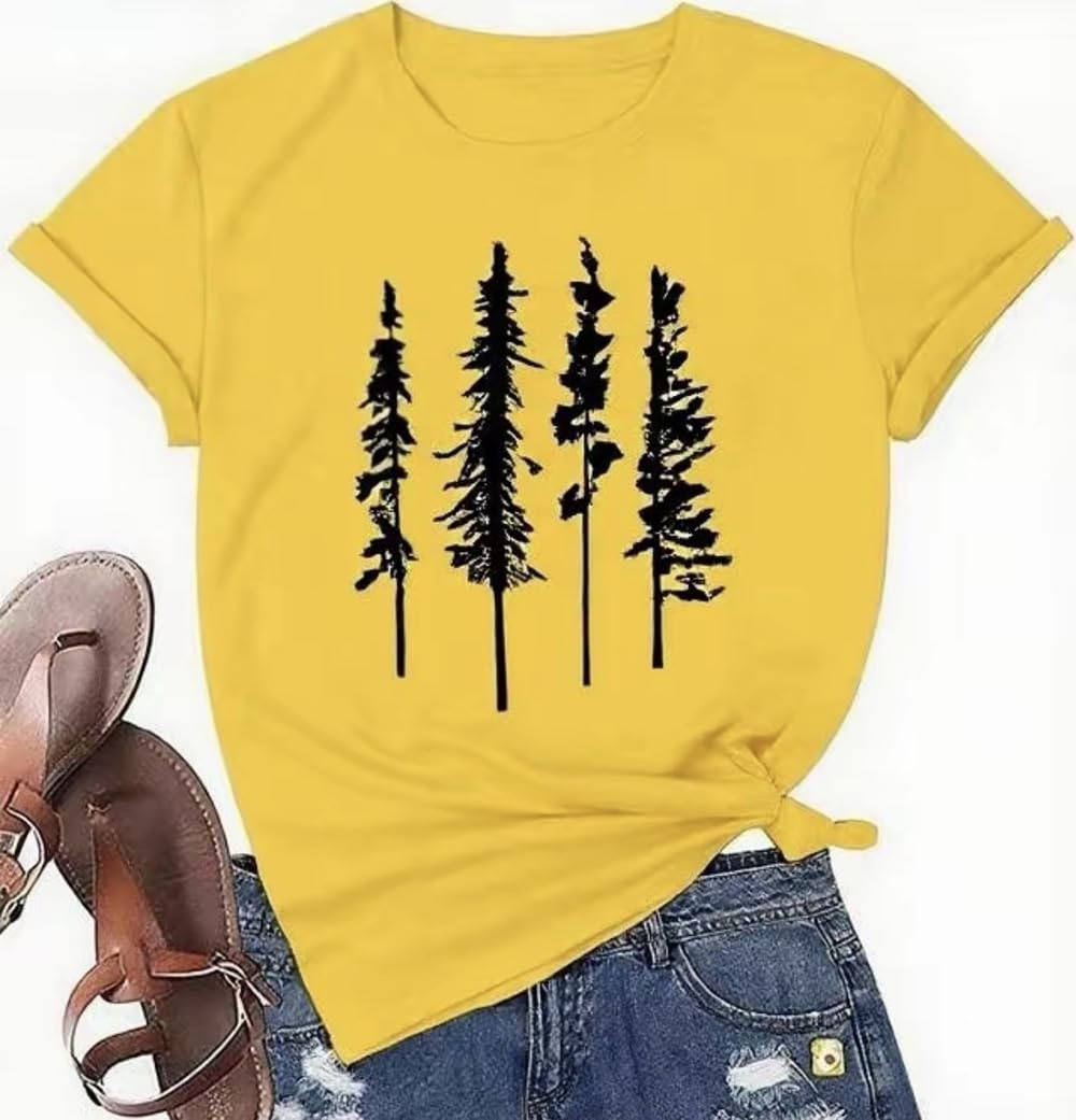 Funny Graphic Shirts for Women Summer Casual Short Sleeve Outdoor Workout Tee Tops