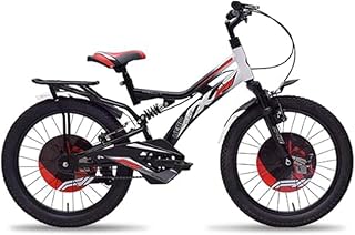 Hero F11 Kids Bike | Dual Suspension, SEMI Fat Tyres, 20-Inch Wheels, Alloy Steel Frame | Modern Design - Black Price In India