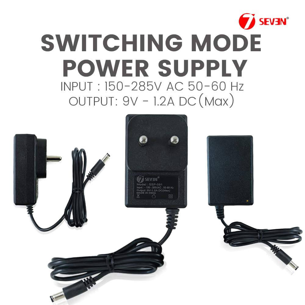 7SEVEN® 9V 1.2A Power Adapter Compatible with TP-Link Router T090060-2C1, 9V DC AC Adapter Power Supply for WiFi Router, Modem, Networking Devices, 5.5mm x 2.2mm DC Pin - 1.5M Cable — Amazon image 2