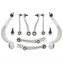 Front Upper & Lower Control Arm Suspension Kit w/Ball Joints Compatible with 2008-2018 Audi A7 A4 A5 A6 S5 Q5 RS5 RS7 S4 S6 SQ5, 2015-2023 Porsche Macan, 8K0407505A 8K0407506A 8K0407509A