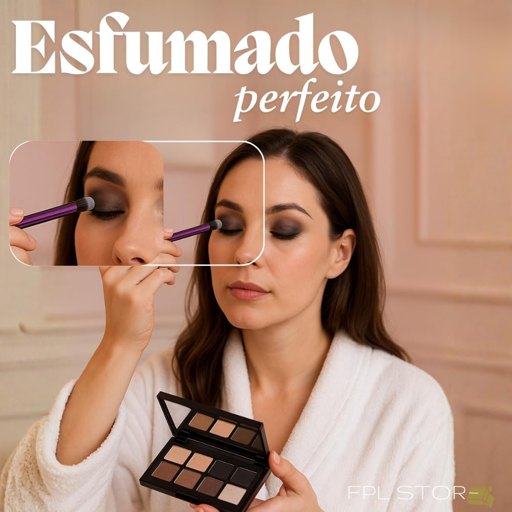 Kit 10 Pincéis De Maquiagem Com Estojo Para Viagem Cerdas Macias Necessaire inclusa Mini Pincéis Para Base Blush Pó Sombras e Corretivo Portátil e Multifuncional Kit 10 Pincéis De Maquiagem Com Estojo Para Viagem Cerdas Macias Necessaire inclusa Mini Pincéis Para Base Blush Pó Sombras e Corretivo Portátil e Multifuncional