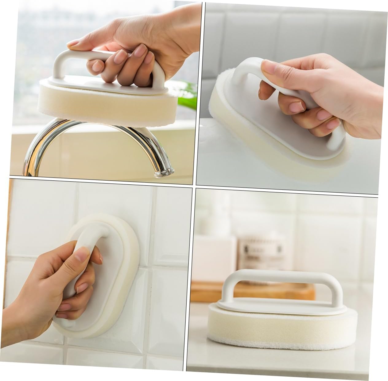 minkissy 3sets Multifunctional Cleaning Sponge Brush Tool for Household Bathroom Kitchen and Car Cleaning Soft Absorbent Easy to Maintain Comfortable Grip