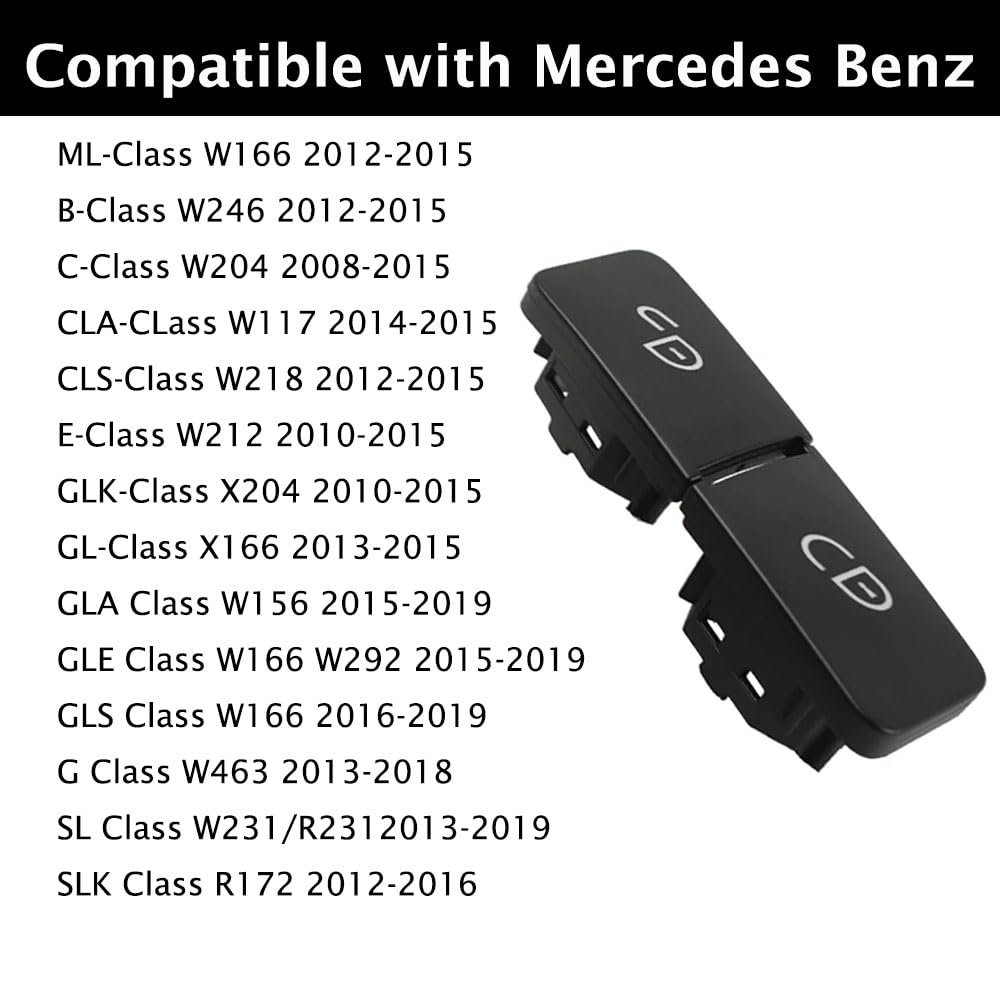 Interior Left Door Unlock Lock Button Control Switch Replacement Trim for Mercedes Benz C-Class W204 GLK 204 E-Class W212 W207 GL ML GLE GLS W166 W463 W156