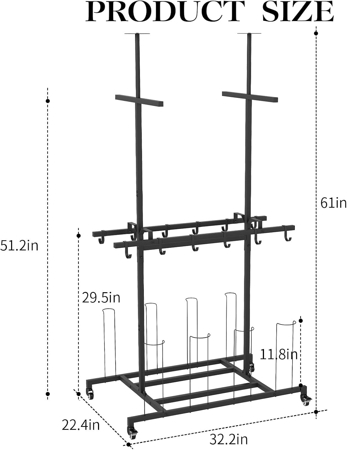 huyear Hockey Gear Drying Rack, Large Capacity