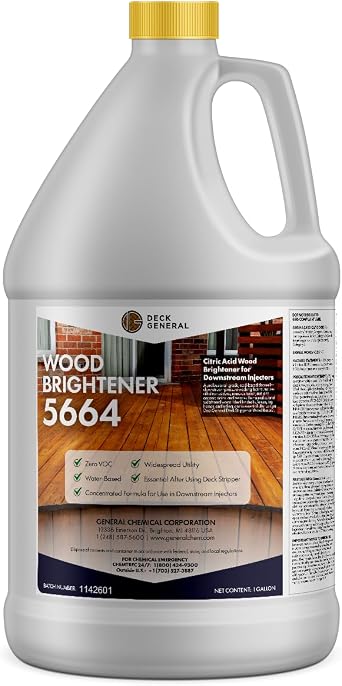 DeckGeneral 5664 Downstream Injectable Wood Brightener for, 1 Gallon
