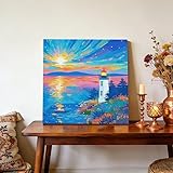 Diamond Painting Nube Diamond Art Torre De Luz Dibujos con Diamantes Pintura Diamante Kit Completo Adultos 5D DIY Puzzle Punto de Cruz Mosaico Cristal Painting, Decoracion Hogar Pared 50x70 cm s1010