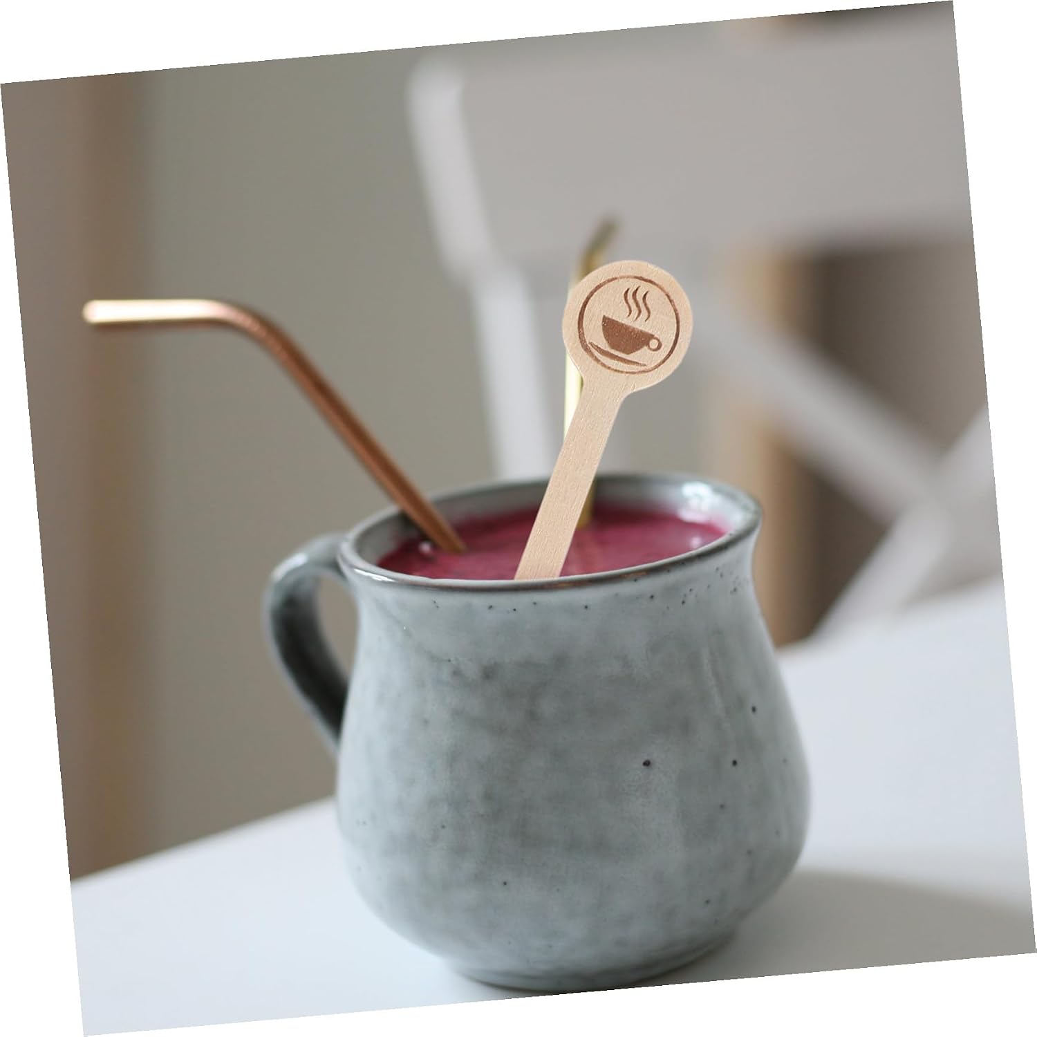 100pcs Wooden Stir Sticks for Coffee Hot Plate Stirrer Sticks for Tea Bars Disposable Drink Swizzle