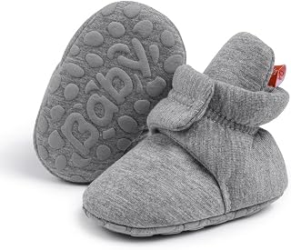 Sawimlgy Newborn Infant Baby Girl Boy Cotton Booties Stay On Sock Slippers