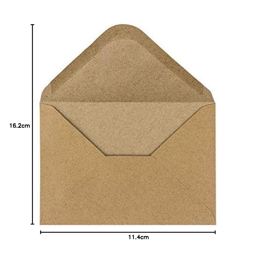 Buste Carta Kraft 100 Pezzi - Grammatura 110g/m², Per Inviti E Biglietti Di Auguri - Foto 7