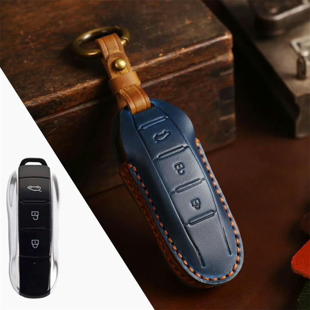 Car Leather Keyring Shell Case Key Fob Cover Case, for Dongfeng Fengguang DFSK Glory 580 Fengon Ix5 Ix7 Seres Sf5 2021 2022, Key Fob Holder Case Cover, Brown_a