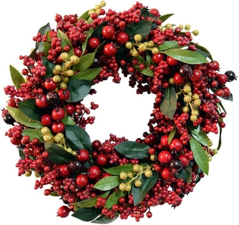 Couronne de Noël tridimensionnelle en baies pour la décoration de porte
