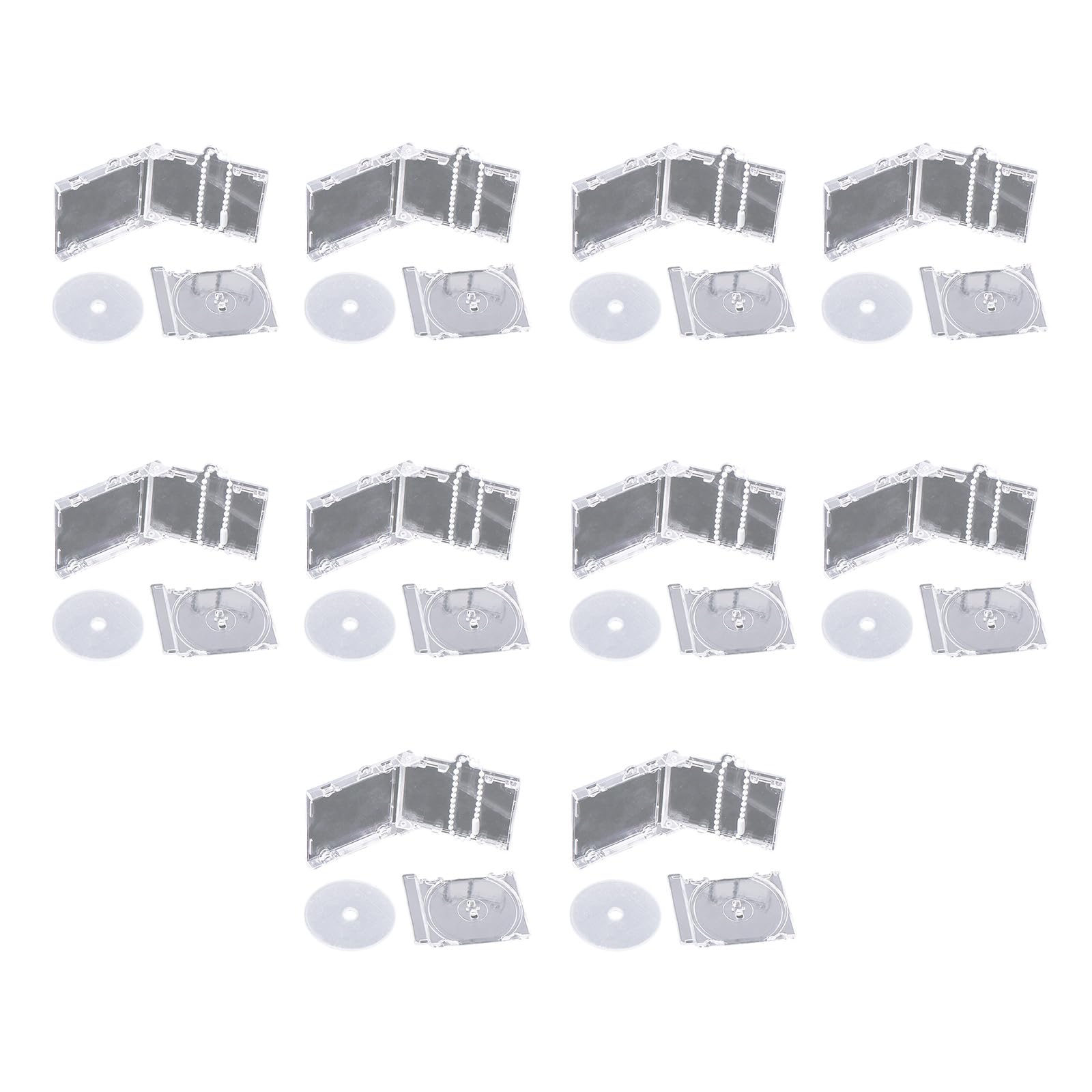 FeiYeup 10pcs Acrylic Keyring Commemorative Miniature Album Keychain Charm Souvenir Stylish Backpack Pendant for Music Lovers