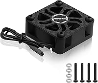 Vista 11 de Ventiladores de refrigeración para motor de automóvil a control remoto, superan el ventilador de motor RC de 1.181 in con disipador de calor