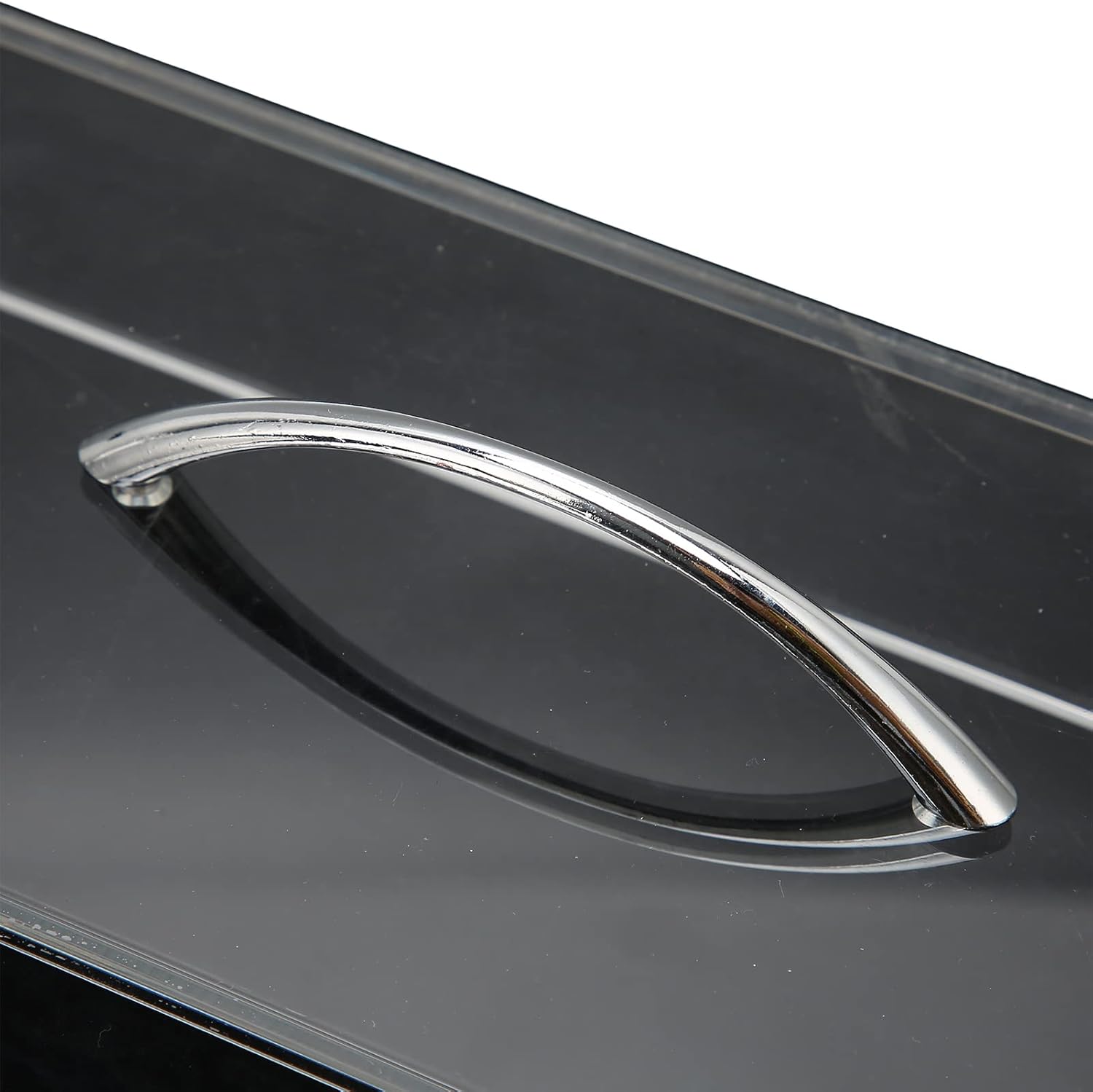 Transparent Plastic Storage Case, 12.2 x 4.7 x 2.4 Inches, Large Capacity Rectangular with Handle for Watch Parts Accessories