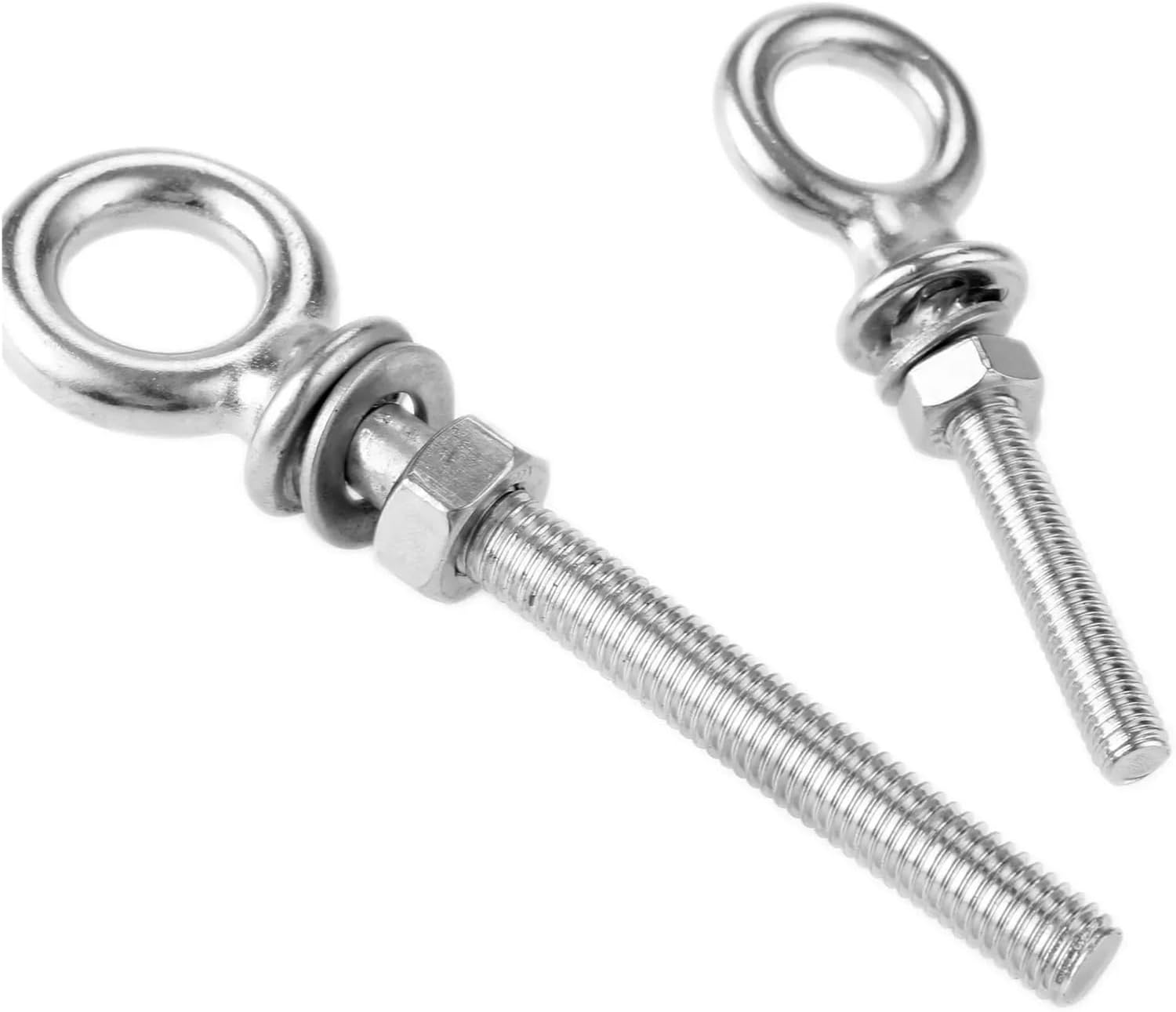 Eye hook bolt, 1Pc Marine Grade 316 Long Lifting Eye Bolt Eyebolts With Nuts & Washers Set Boats Screw(M6 X 40mm)